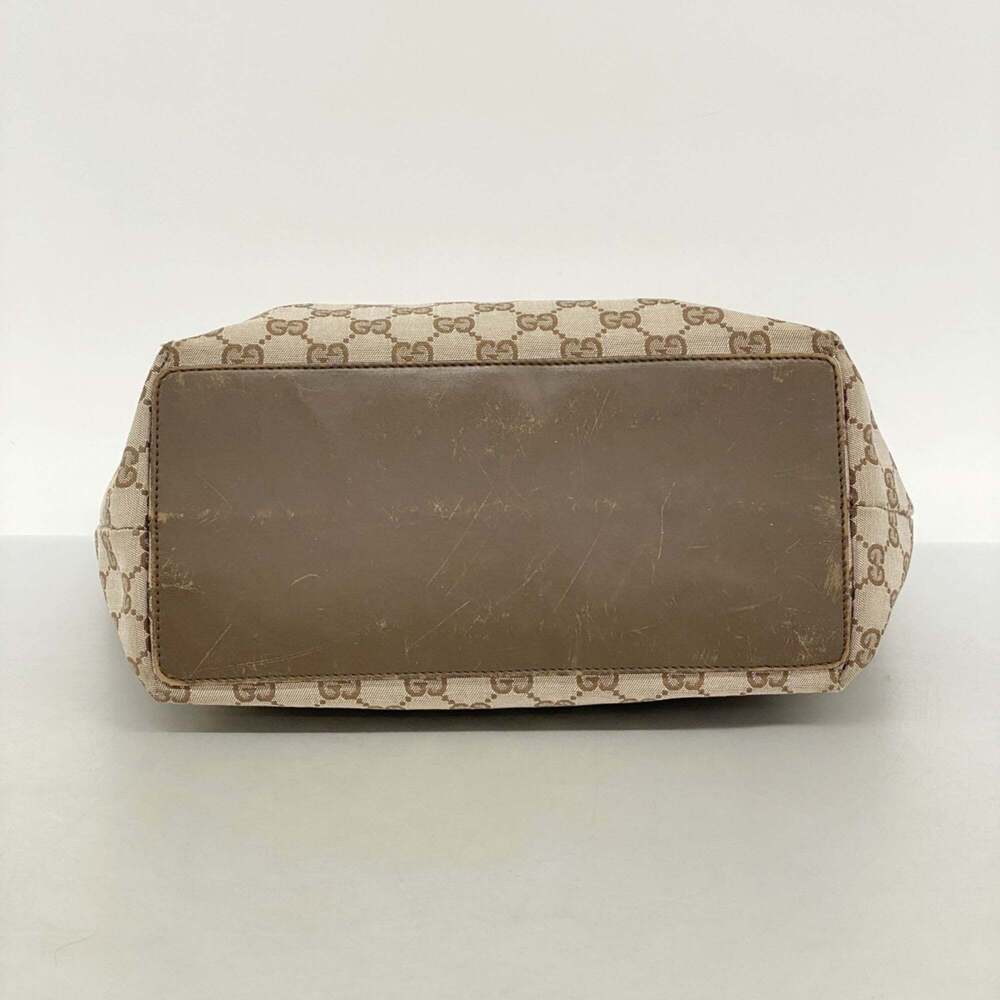 Gucci Tote Bag 002 1098 Canvas Brown Champagne Women's - Picture 3 of 10